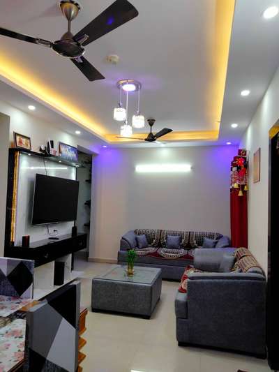 Ceiling, Furniture, Lighting, Living, Table Designs by Interior Designer Ritik Pandey, Gautam Buddh Nagar | Kolo