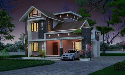 Exterior, Lighting Designs by Contractor T S  builders, Kannur | Kolo