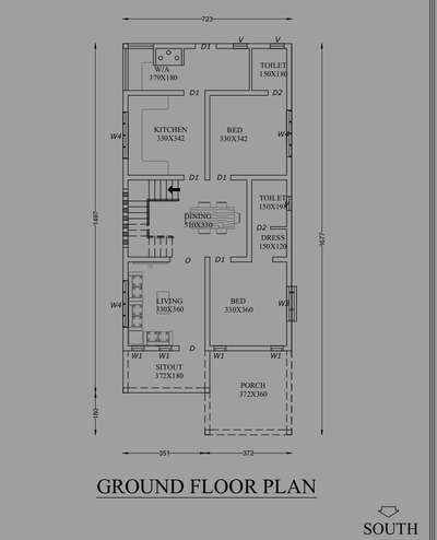 Plans Designs by Civil Engineer KM BUILDERS  Aswanth , Kannur | Kolo