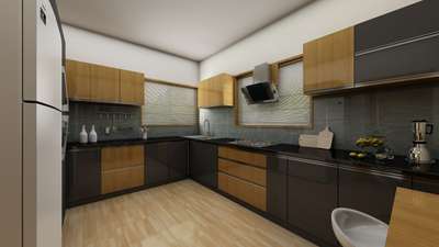 Kitchen, Storage Designs by Civil Engineer EVA ARCHITECTS, Pathanamthitta | Kolo