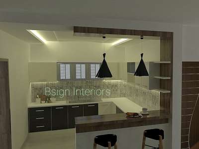Kitchen, Lighting, Storage Designs by Interior Designer Bibin Antony, Ernakulam | Kolo