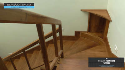 Staircase Designs by Carpenter Akhil  Nadh, Kollam | Kolo