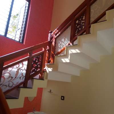 Staircase Designs by Carpenter ANILKUMAR V, Thiruvananthapuram | Kolo