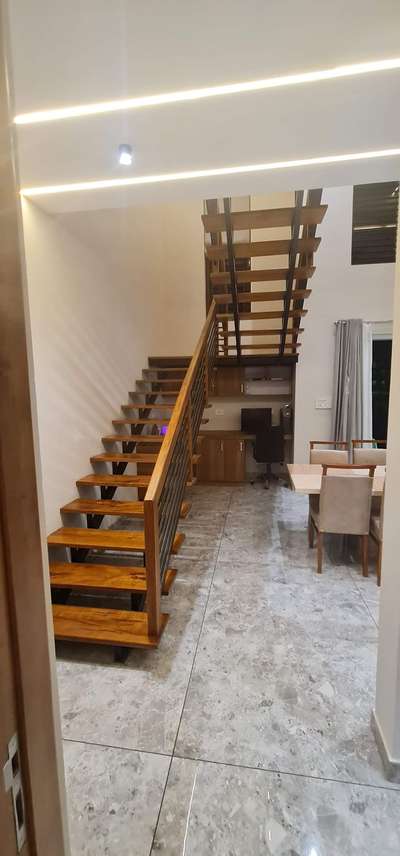 Staircase Designs by Carpenter arun kumar vk munth, Kannur | Kolo