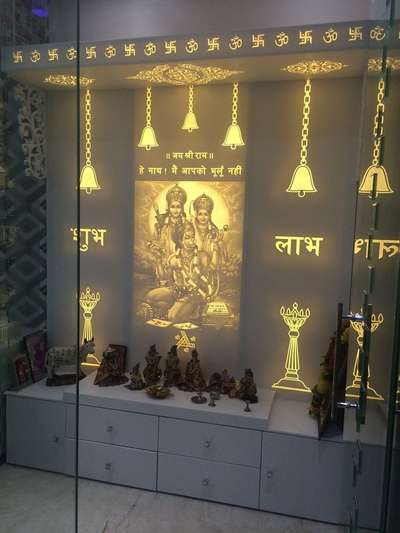 Prayer Room, Storage Designs by Interior Designer Ar wooden art, Gautam Buddh Nagar | Kolo