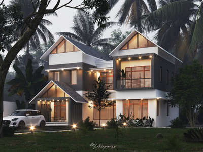 Exterior, Lighting Designs by Civil Engineer Priyan SV, Alappuzha | Kolo