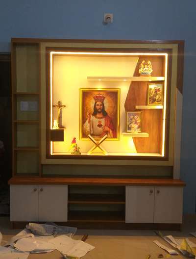 Lighting, Prayer Room, Storage Designs by Contractor ABHAYADEV  PG, Thiruvananthapuram | Kolo