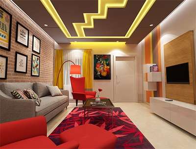 Ceiling, Furniture, Living, Lighting, Table, Storage Designs by Interior Designer Ajmal  Ibrahim, Ernakulam | Kolo