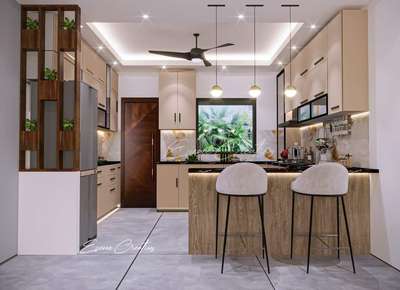 Lighting, Kitchen, Ceiling, Storage Designs by Contractor Coluar Decoretar Sharma Painter Indore, Indore | Kolo