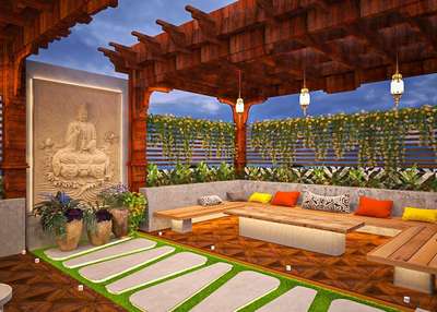 Flooring, Outdoor, Furniture, Table, Home Decor Designs by Contractor Chetan Chauhan, Gurugram | Kolo