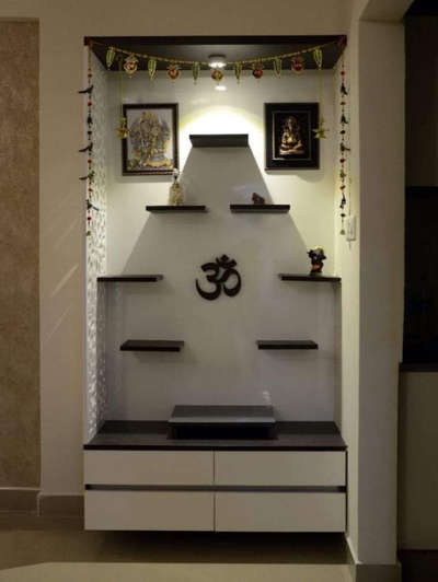 Prayer Room, Storage Designs by Carpenter Rajesh ojha Bilgaiya furniture king, Indore | Kolo