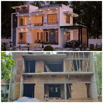 Exterior, Lighting, Plans Designs by Civil Engineer Er Divya krishna, Thrissur | Kolo