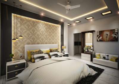 Bedroom, Ceiling, Furniture, Lighting, Storage Designs by Interior Designer Firasat ali, Gautam Buddh Nagar | Kolo