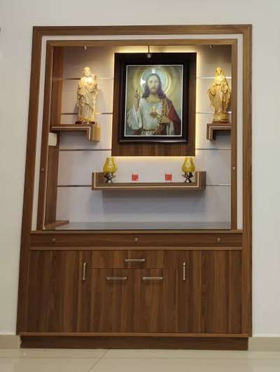Prayer Room, Storage Designs by Interior Designer James Antony James, Alappuzha | Kolo