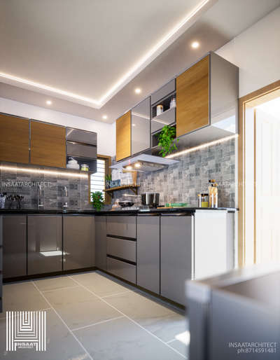 Lighting, Kitchen, Storage Designs by Civil Engineer sareena siraj, Kollam | Kolo