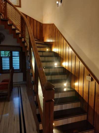 Staircase, Lighting, Flooring, Furniture Designs by Home Owner Azeez Kn, Kannur | Kolo