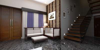 Living, Furniture, Staircase, Wall, Home Decor Designs by 3D & CAD Santhosh  mathew , Pathanamthitta | Kolo