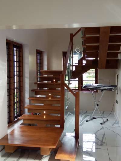 Staircase Designs by Home Automation Akhil Chandran, Idukki | Kolo