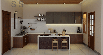 Kitchen, Lighting, Storage Designs by Architect SHRAVAN  SYAM, Kollam | Kolo