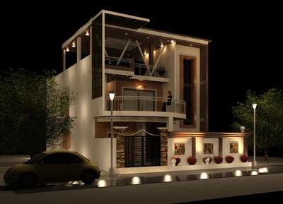 Exterior, Lighting Designs by 3D & CAD vk archi, Delhi | Kolo
