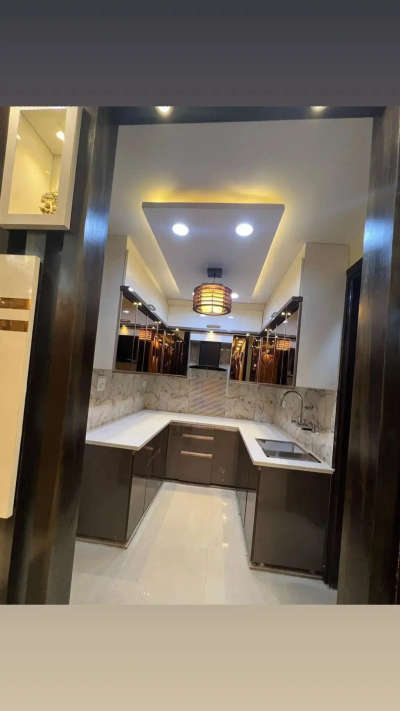 Ceiling, Kitchen, Lighting, Storage Designs by Building Supplies Kiran Plywoods  InteriorsðŸª¶, Jaipur | Kolo