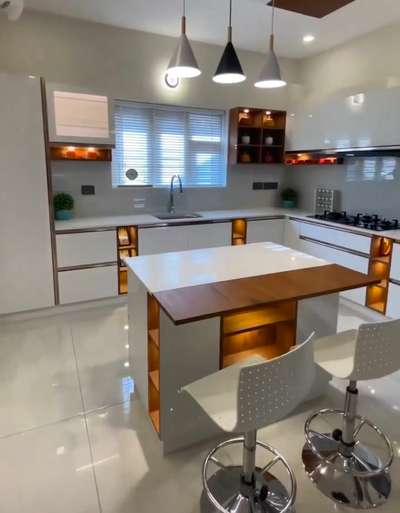 Kitchen, Lighting, Storage, Furniture Designs by Interior Designer Vishnu Karimbanakkal , Malappuram | Kolo