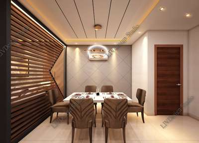 Dining, Furniture, Table, Door, Lighting Designs by Interior Designer LIVDesign  Studio, Faridabad | Kolo