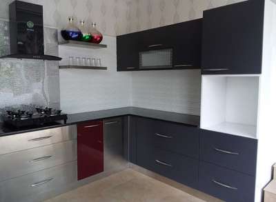 Kitchen, Storage Designs by Interior Designer Abraham  George , Pathanamthitta | Kolo