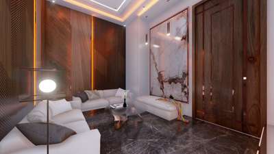 Lighting, Living, Furniture, Wall, Flooring Designs by Architect Vishal  Gupta , Delhi | Kolo