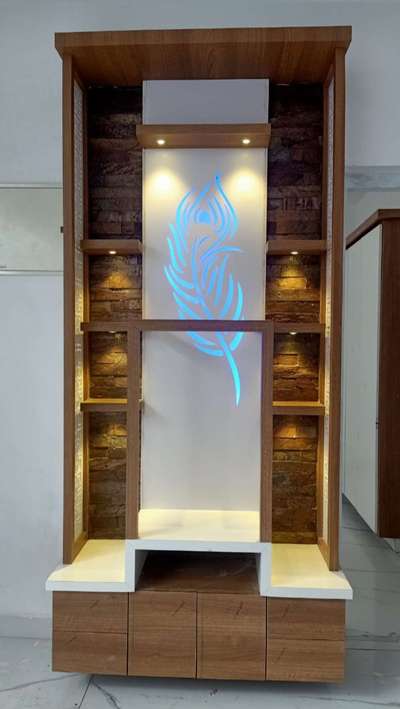 Lighting, Prayer Room, Storage Designs by Carpenter CYRIL RAPHAEL, Thrissur | Kolo
