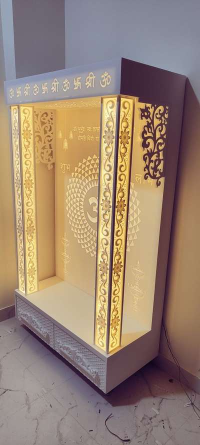 Lighting, Prayer Room, Storage Designs by Interior Designer Designo  Temple Store , Delhi | Kolo