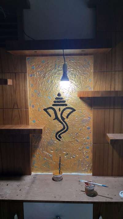 Prayer Room, Lighting, Storage Designs by Interior Designer Pradeep Kumar CivvieS, Kannur | Kolo