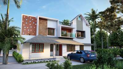 Exterior Designs by Contractor Akhil sopaanam , Pathanamthitta | Kolo