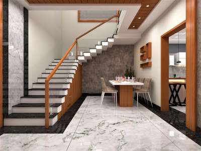 Dining, Staircase Designs by Interior Designer shaharu mattul, Kannur | Kolo