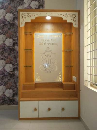 Prayer Room, Storage Designs by Carpenter Pappu Jangid, Jaipur | Kolo