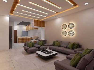 Ceiling, Furniture, Lighting, Living, Table Designs by Contractor Culture Interior, Gautam Buddh Nagar | Kolo