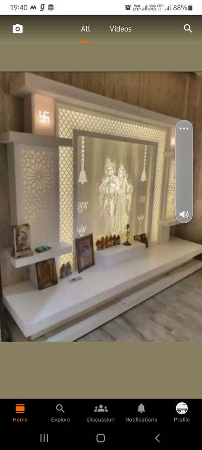 Lighting, Prayer Room, Storage Designs by Interior Designer shreejii Interiors, Faridabad | Kolo