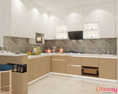 Kitchen, Lighting, Storage Designs by Interior Designer Amit Shama, Gautam Buddh Nagar | Kolo