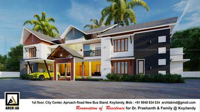 Exterior Designs by Civil Engineer Arshad Paloli ARCHLAB, Kozhikode | Kolo