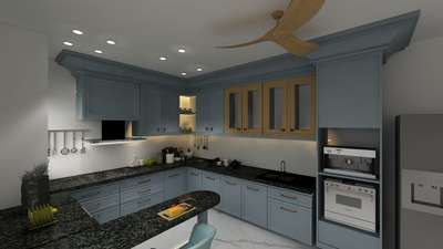 Kitchen, Lighting, Storage Designs by Interior Designer Aziz Matka, Indore | Kolo