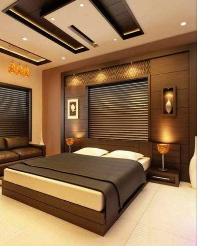Ceiling, Furniture, Bedroom, Lighting, Storage Designs by Contractor Kunal Sharma, Udaipur | Kolo