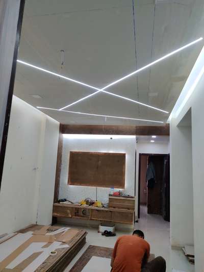 Ceiling, Lighting, Living, Storage Designs by Interior Designer Aman  Kumar, Indore | Kolo