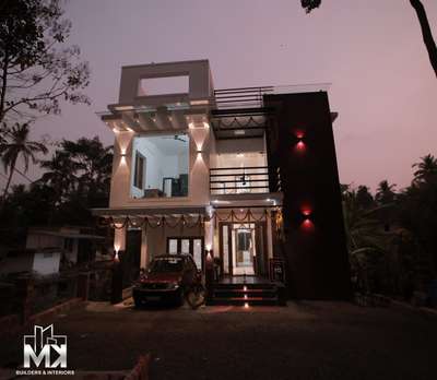Exterior, Lighting Designs by Civil Engineer Mk builders   Interiors, Kannur | Kolo