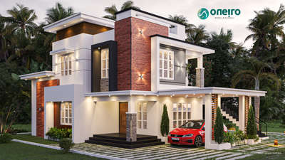 Exterior Designs by Contractor Oneiro Builders and developers, Pathanamthitta | Kolo