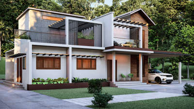 Exterior Designs by Civil Engineer Arun K Das C P, Kozhikode | Kolo