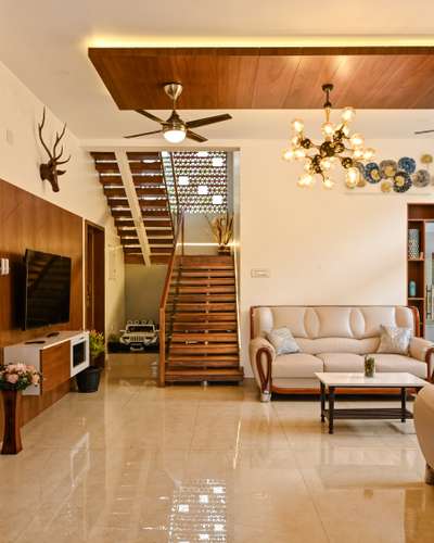 Furniture, Living, Storage, Staircase, Flooring Designs by Architect Vignesh Narayanaswamy, Thrissur | Kolo