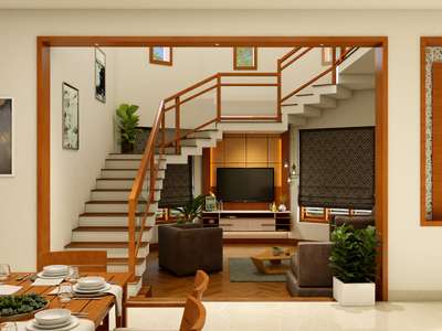 Dining, Furniture, Table, Staircase, Storage Designs by Architect JGC The Complete   Building Solution, Kottayam | Kolo