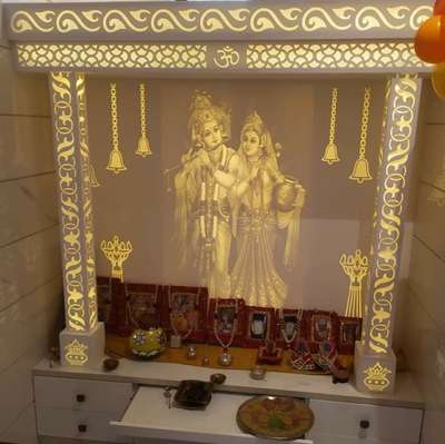 Lighting, Prayer Room, Storage Designs by Carpenter chetan  ahirwal , Dewas | Kolo