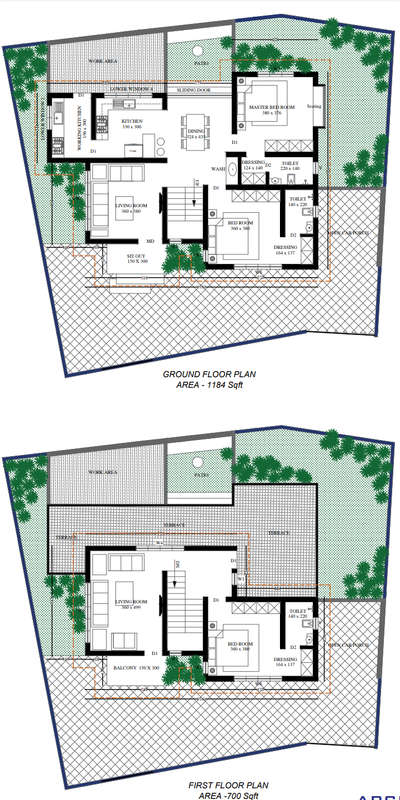 Plans Designs by Civil Engineer CEESHNA SURESH, Ernakulam | Kolo