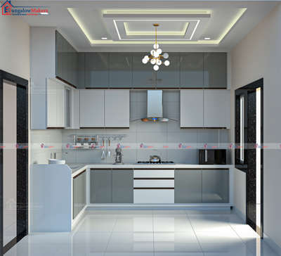 Ceiling, Kitchen, Lighting, Storage Designs by Contractor Sharukh Khan painter, Indore | Kolo